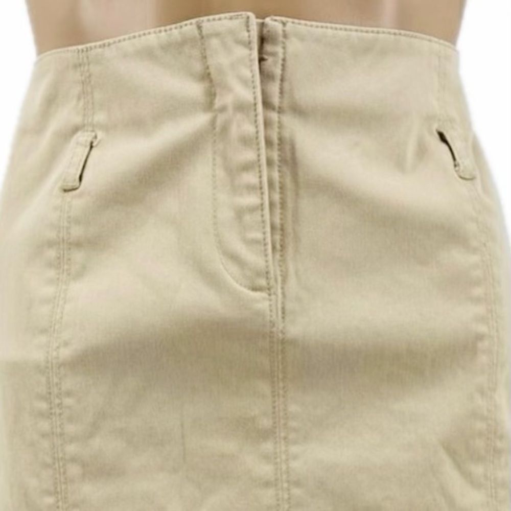 CITY DKNY Casual Beige Stretch Skirt Size 2 - Picture 6 of 10